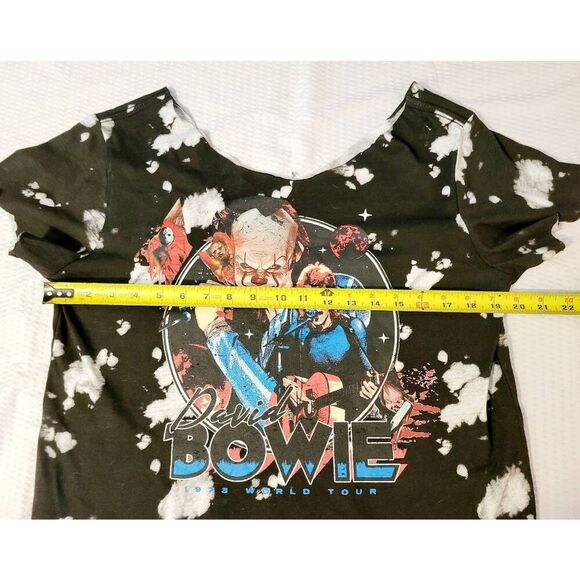 Repurposed upcycled reworked Pennywise David Bowie top OOAK medium Halloween - Picture 4 of 7